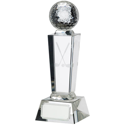Glass Golf Award with Ball