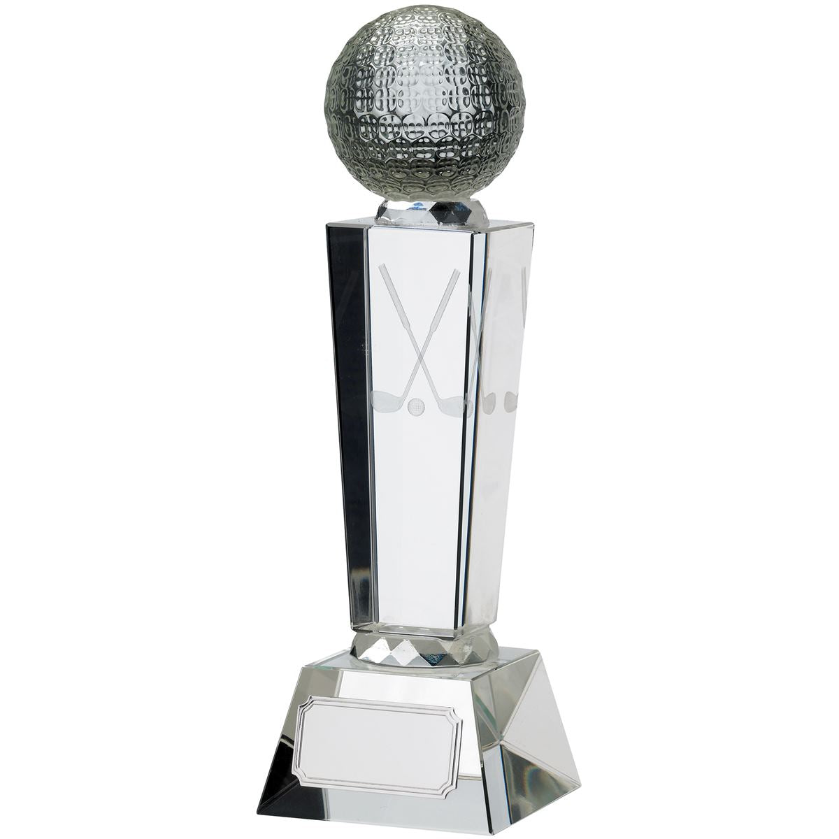 Glass Golf Award with Ball