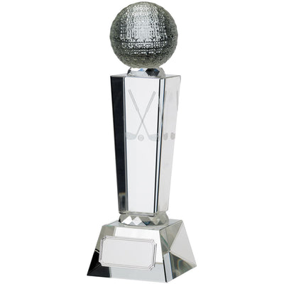 Glass Golf Award with Ball