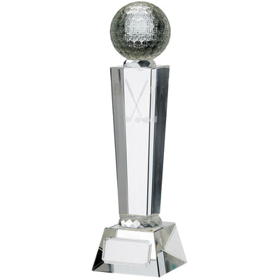 Glass Golf Award with Ball