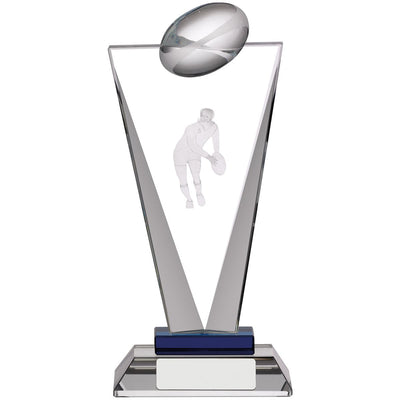 Mens Rugby Glass Figure Award