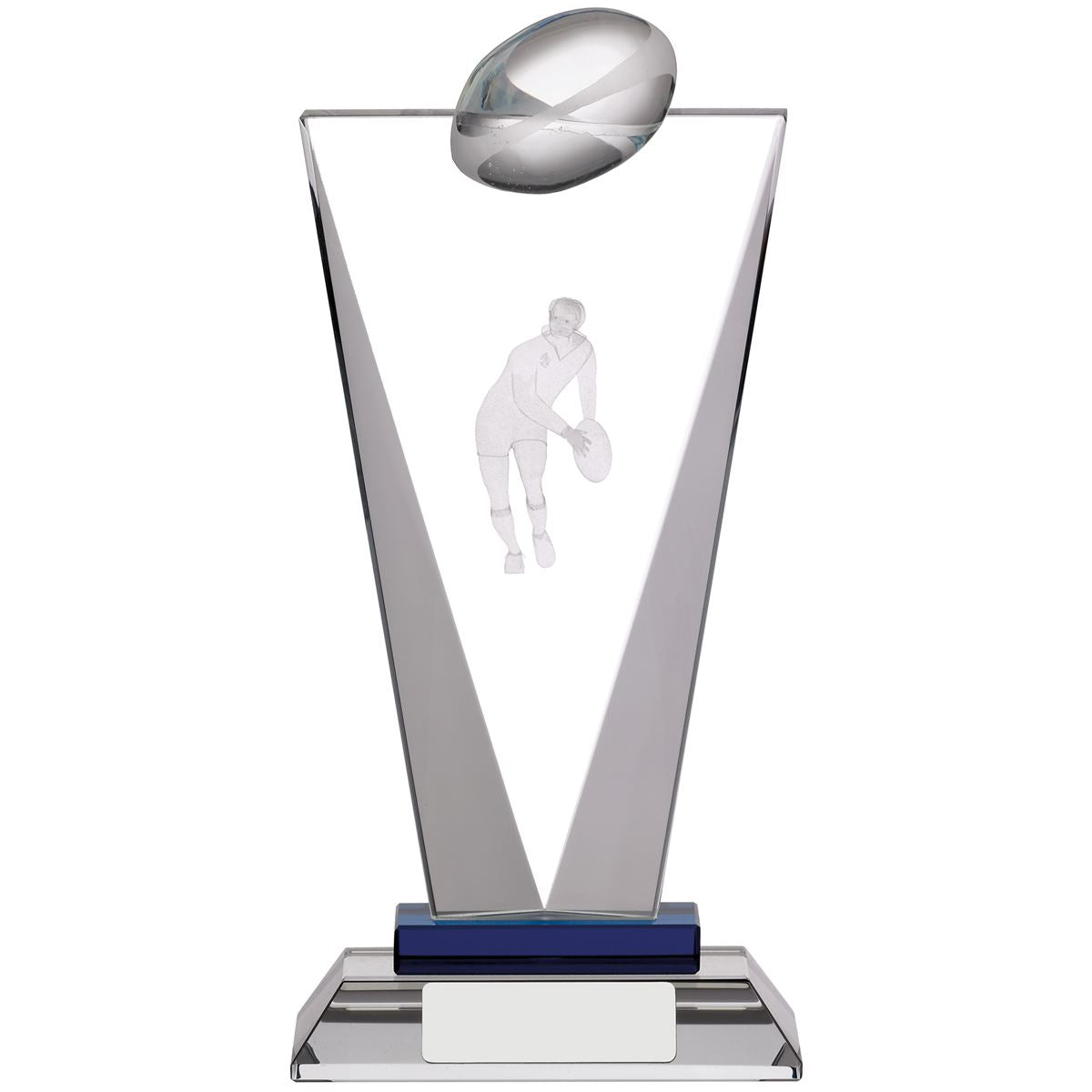 Mens Rugby Glass Figure Award