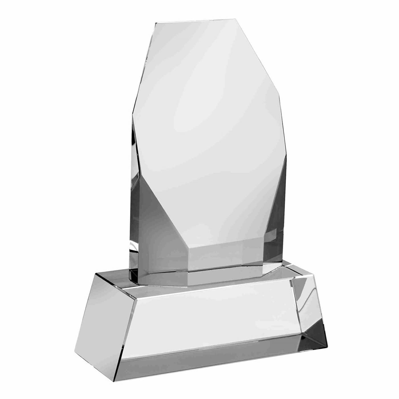 Clear Diamond Optical Crystal Award Trophy