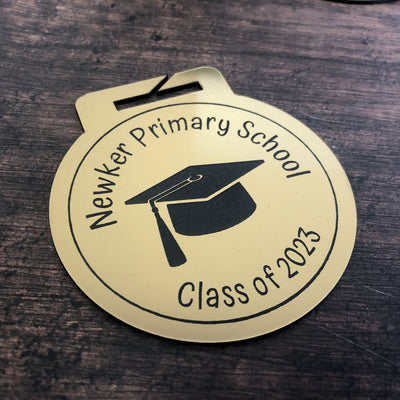 Personalised Graduation Acrylic Medal - in Gold or Silver