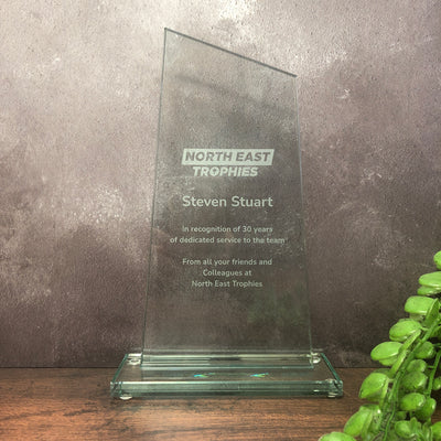 Pointer Glass Plaque Trophy Award