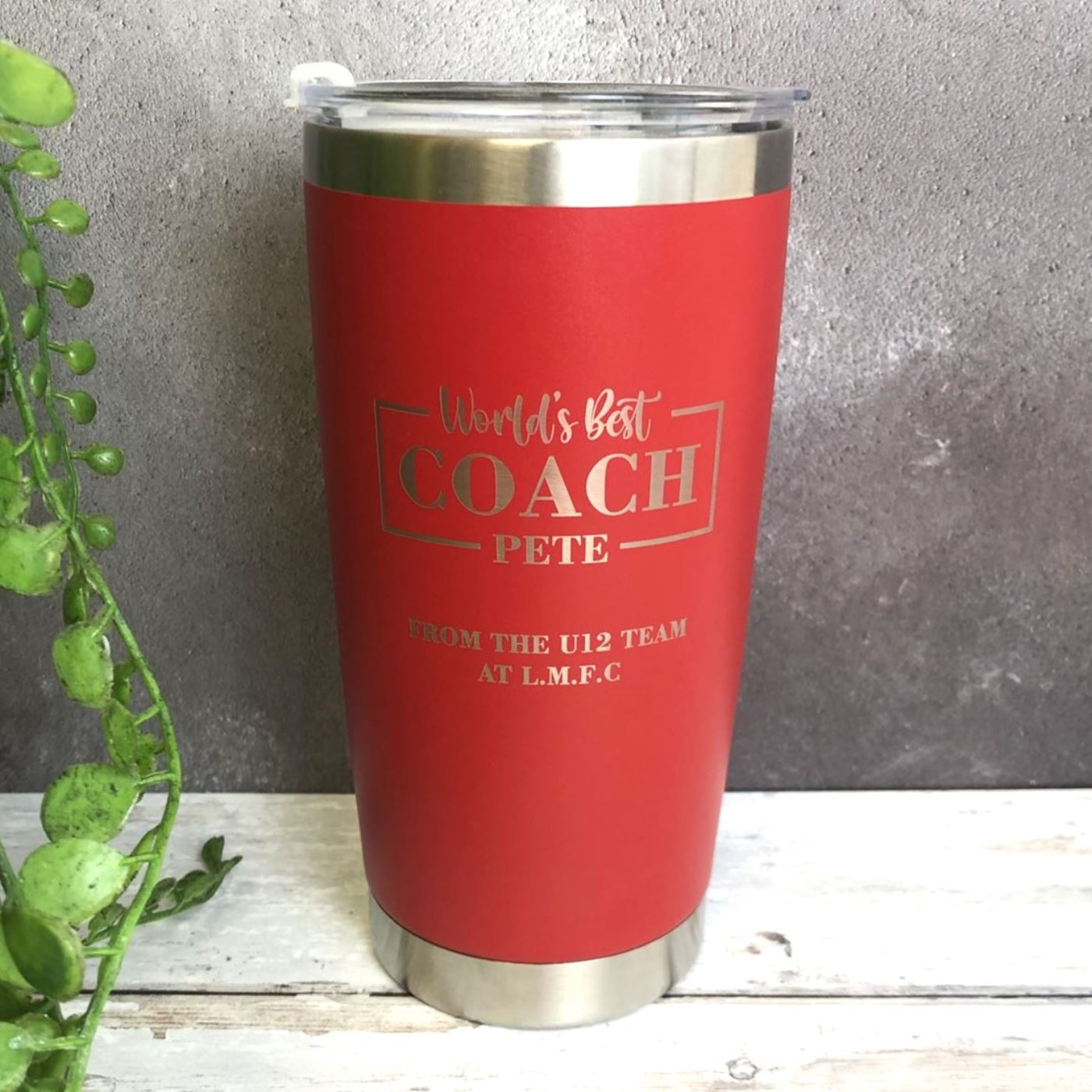Personalised Mug Metal Coffee Hot or Cold 500ml - COACH - 4 Designs