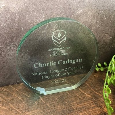 poppy jade glass trophy award