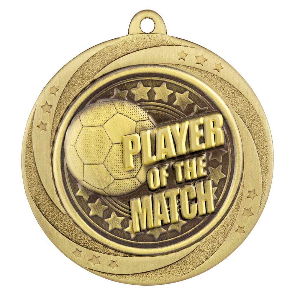 Superstar Player Of The Match Football Medal 6cm