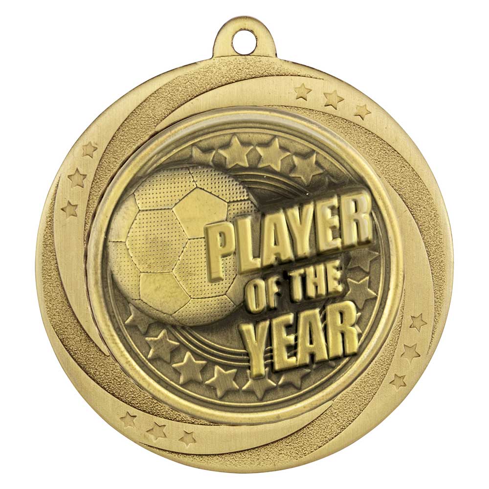 Superstar Player Of The Year Football Medal 6cm