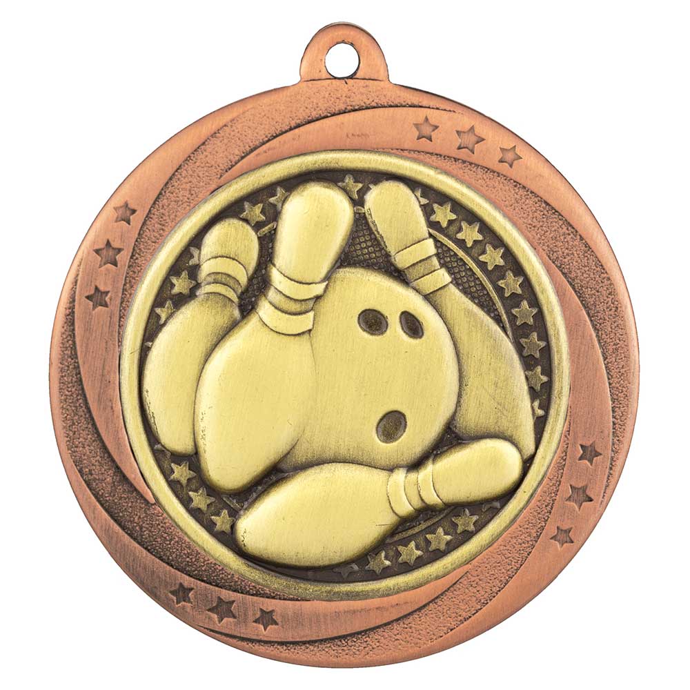 Superstar Ten Pin Bowling Medal 6cm