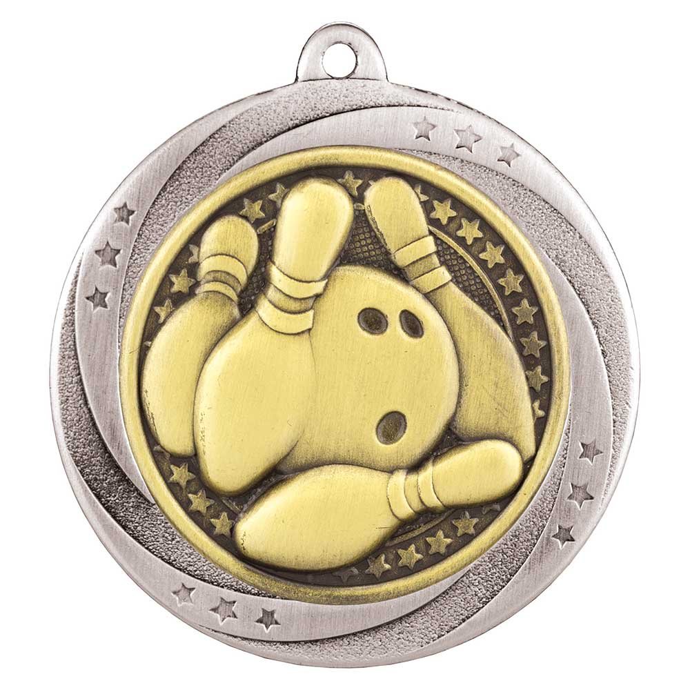 Superstar Ten Pin Bowling Medal 6cm