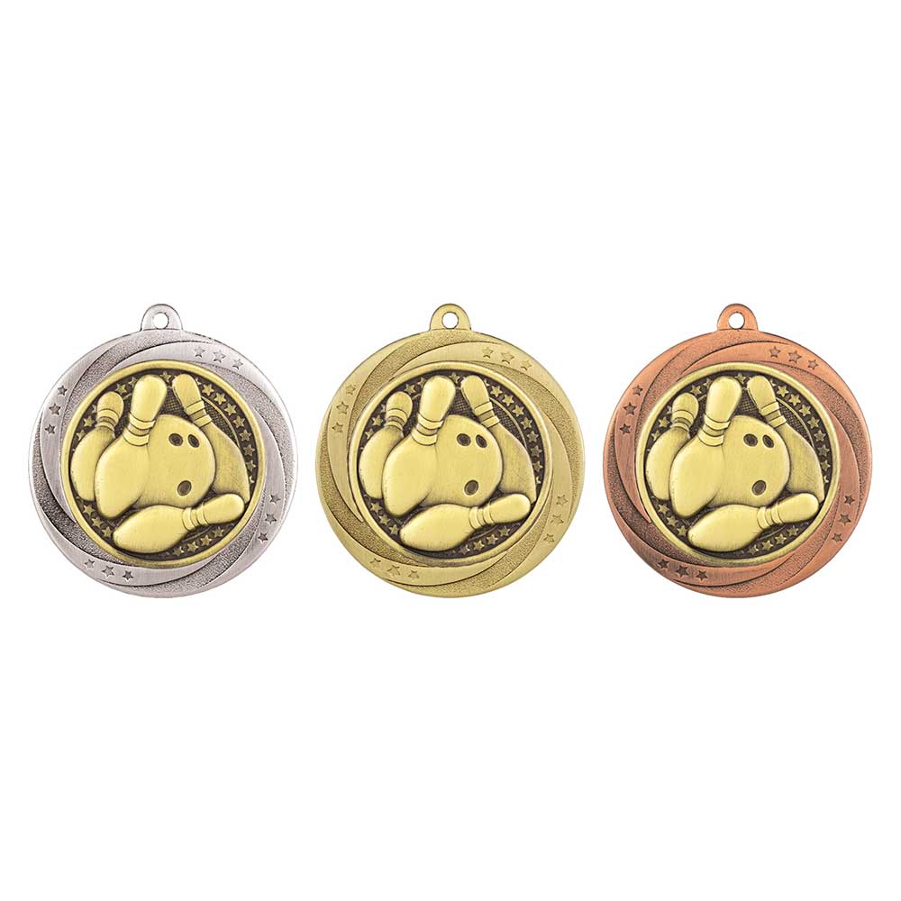Superstar Ten Pin Bowling Medal 6cm