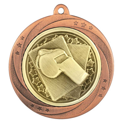 Superstar Referee Football Medal 6cm