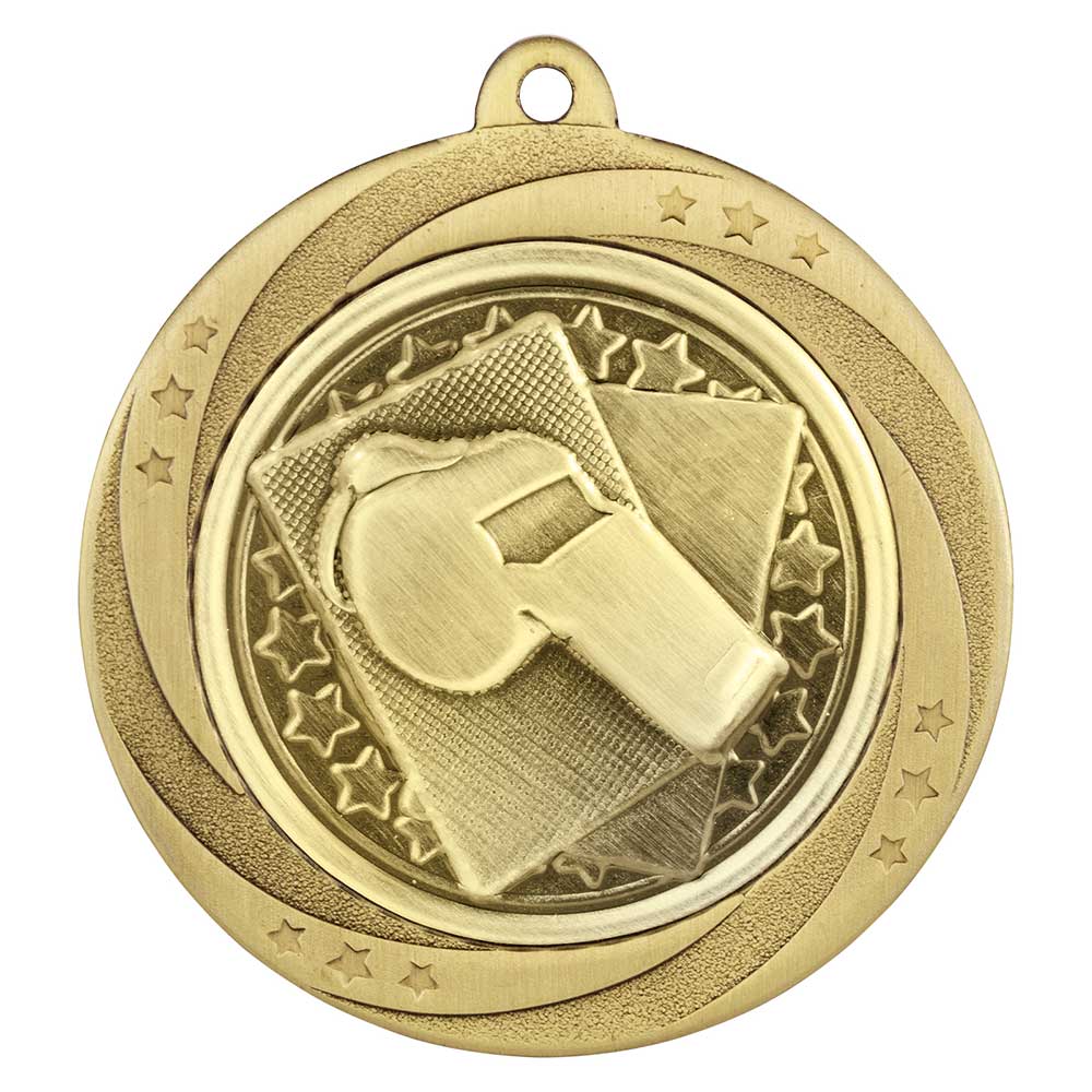 Superstar Referee Football Medal 6cm