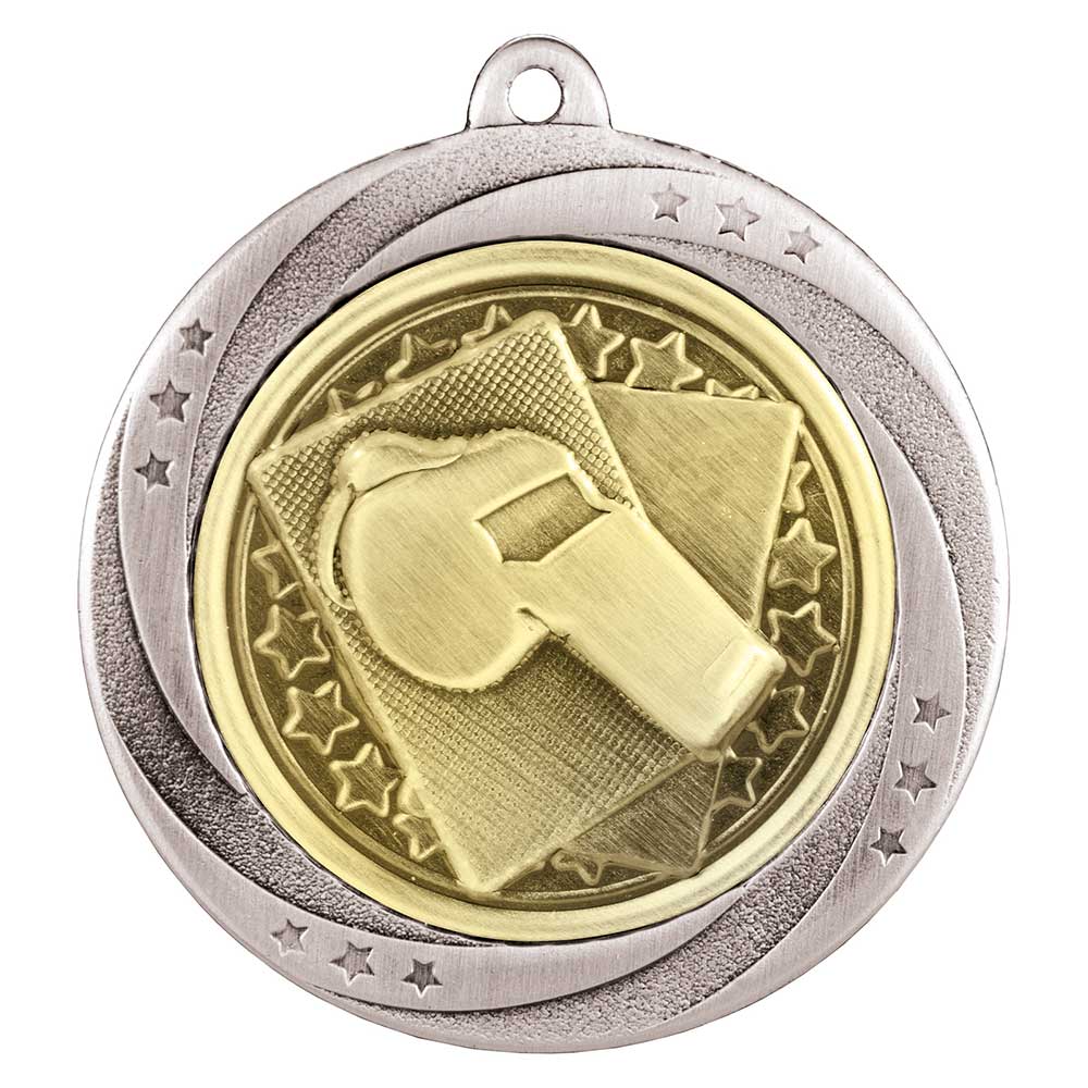 Superstar Referee Football Medal 6cm