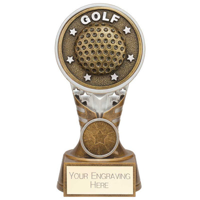 Ikon Golf Trophy Tower Award Silver And Gold