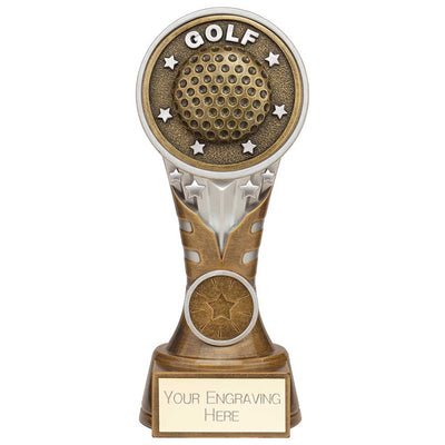 Ikon Golf Trophy Tower Award Silver And Gold