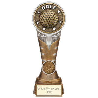Ikon Golf Trophy Tower Award Silver And Gold