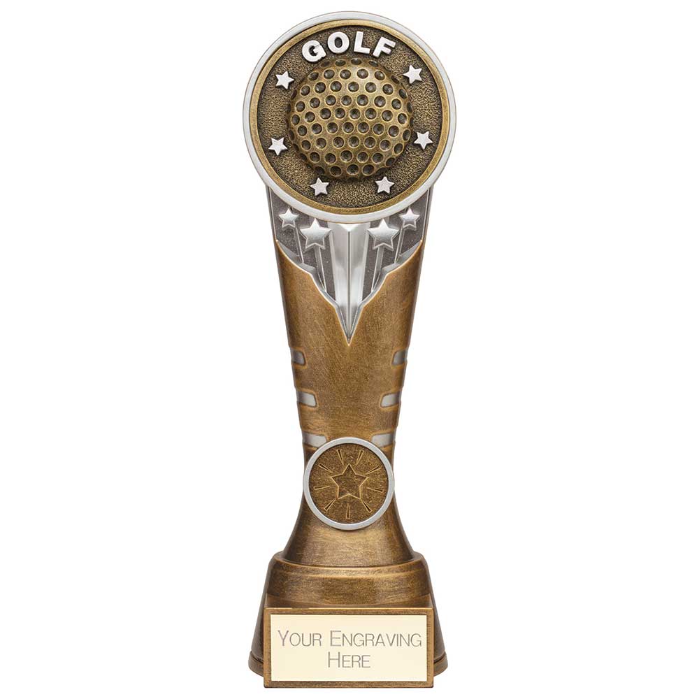 Ikon Golf Trophy Tower Award Silver And Gold