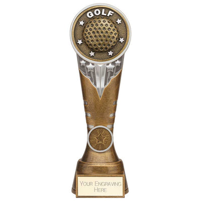Ikon Golf Trophy Tower Award Silver And Gold