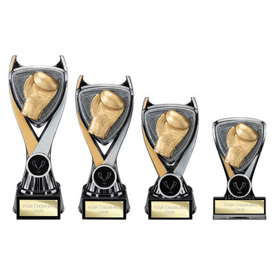 Wolverine Boxing Trophy Tower Award Carbon Black And Gold Fusion