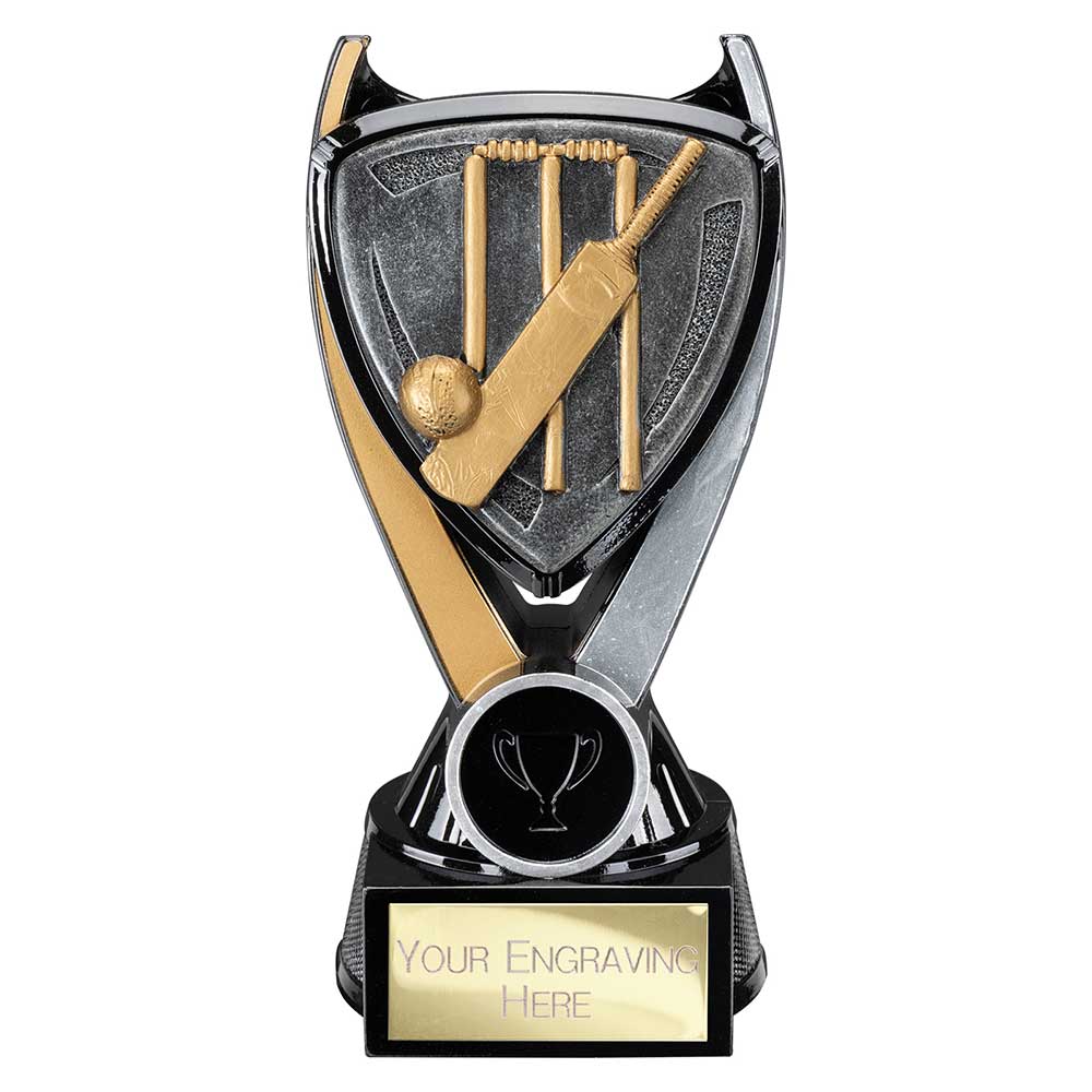 Wolverine Cricket Trophy Tower Award Carbon Black And Gold