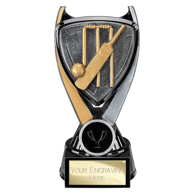 Wolverine Cricket Trophy Tower Award Carbon Black And Gold