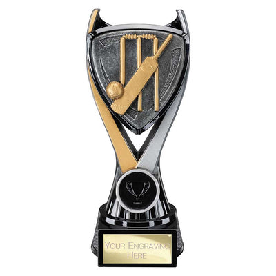 Wolverine Cricket Trophy Tower Award Carbon Black And Gold
