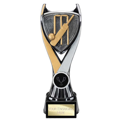 Wolverine Cricket Trophy Tower Award Carbon Black And Gold