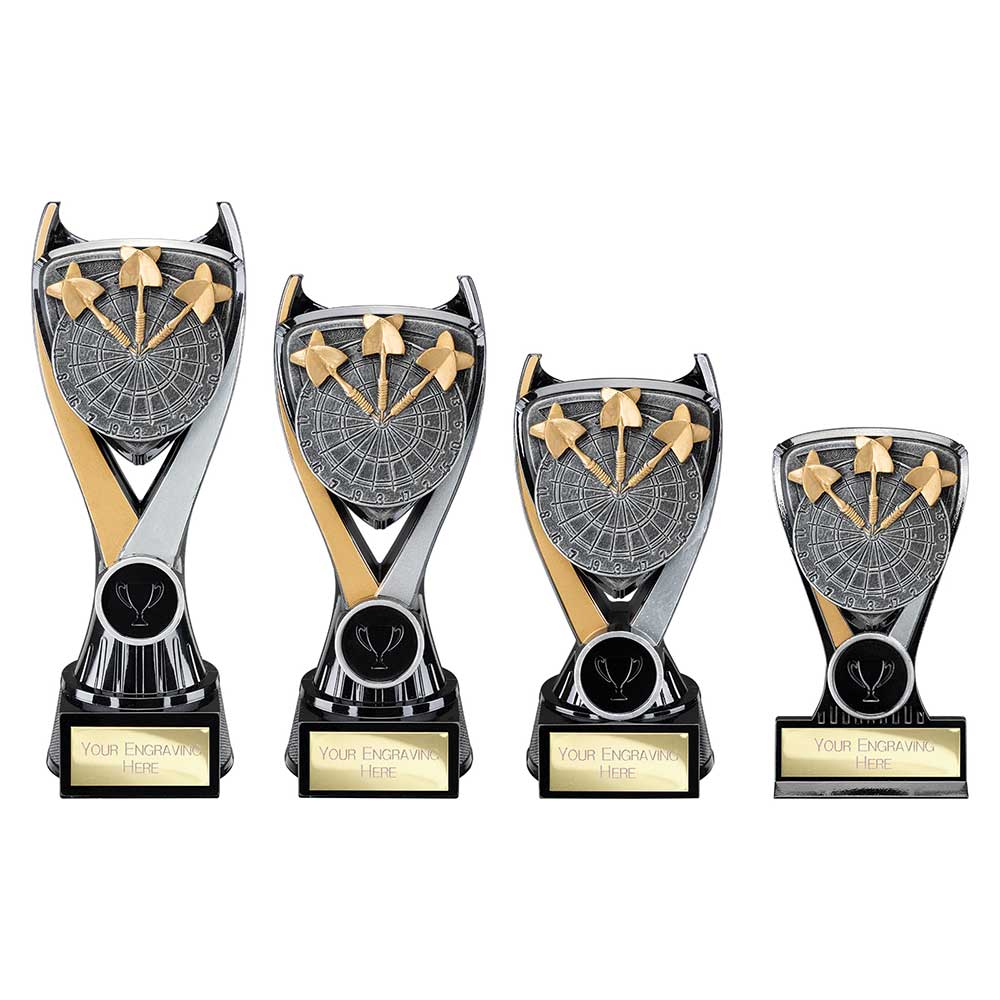 Wolverine Darts Trophy Tower Carbon Black And Gold Fusion