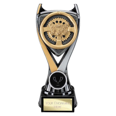 Wolverine Steering Wheel Trophy Tower Carbon Black And Gold Fusion