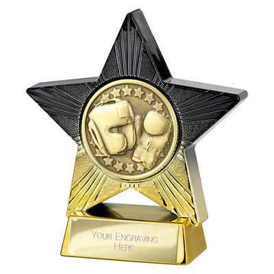 Superstar Boxing Trophy Award Black And Gold