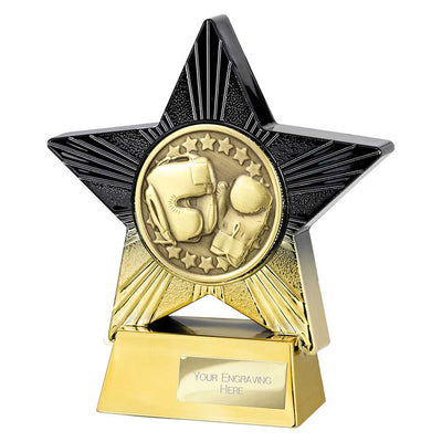 Superstar Boxing Trophy Award Black And Gold