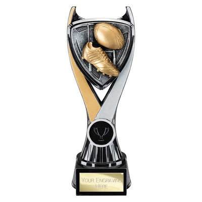 Wolverine Tower Rugby Carbon Trophy Award Black And Gold Fusion