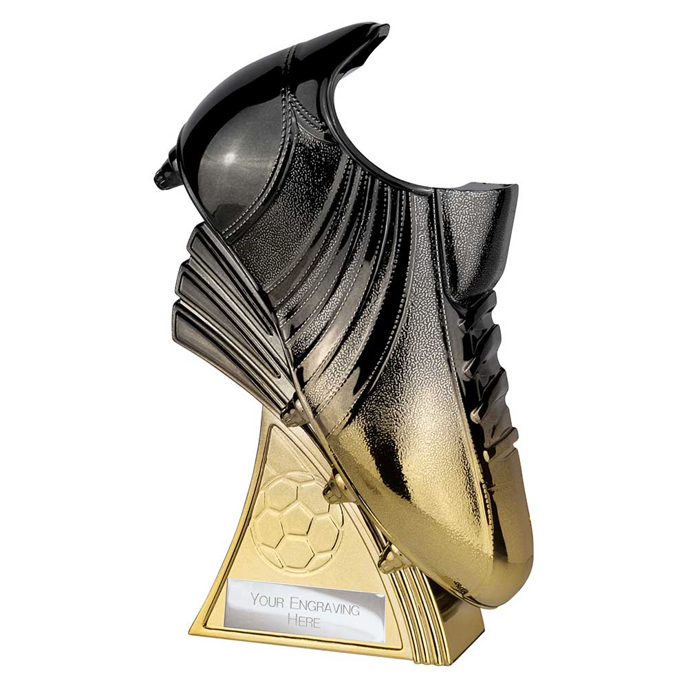 Poewr Trophy Example Power Boot Heavyweight Football Trophy Award - Black & Gold | North ...