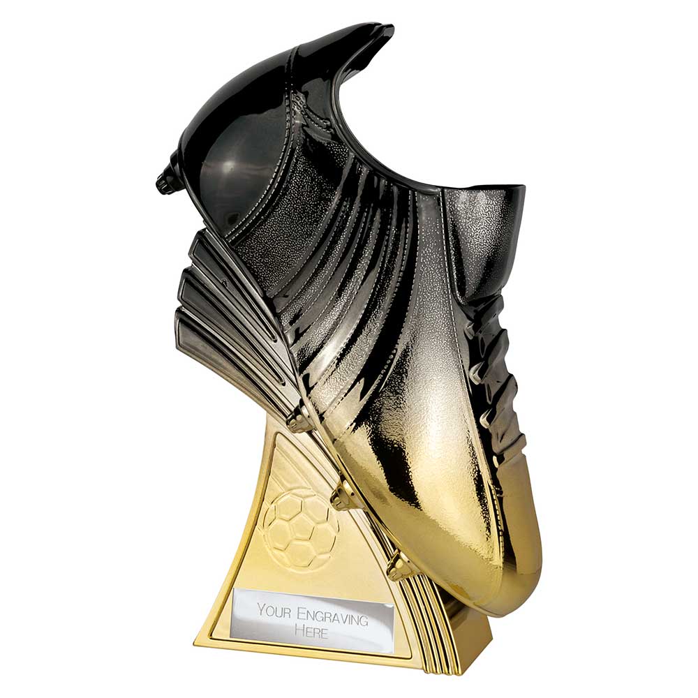 Poewr Trophy Example Power Boot Heavyweight Football Trophy Award - Black & Gold | North ...