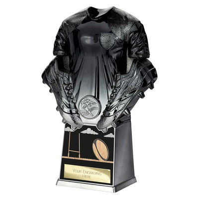 Invincible Rugby Shirt Trophy Award Heavyweight Black And Gunmetal