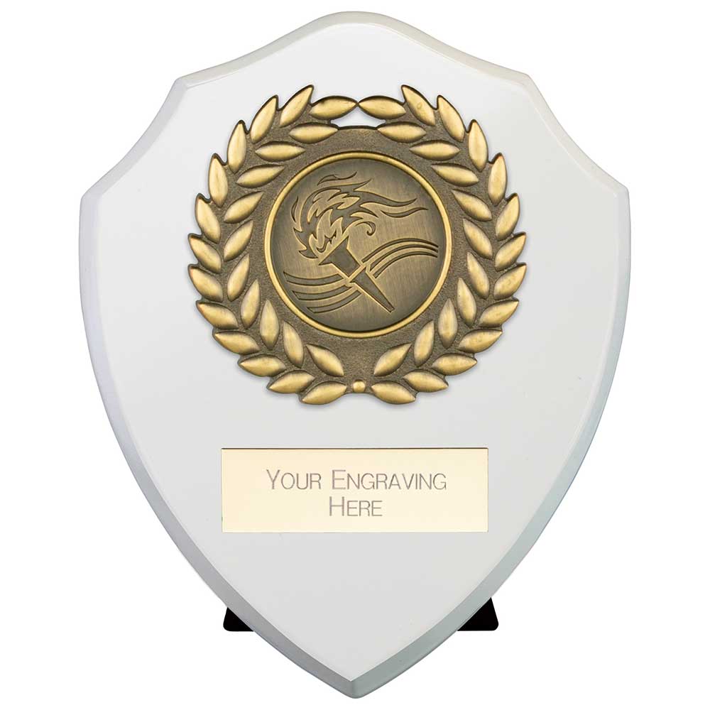 Reward Wreath Presentation Shield Award Arctic White