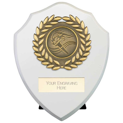 Reward Wreath Presentation Shield Award Arctic White