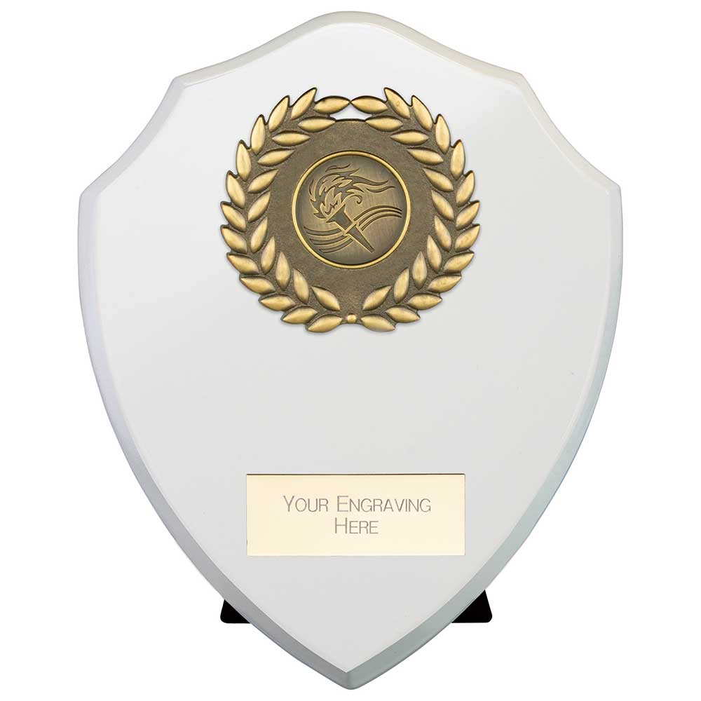 Reward Wreath Presentation Shield Award Arctic White