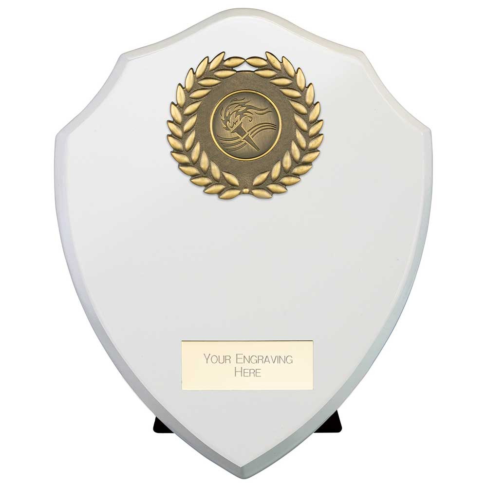 Reward Wreath Presentation Shield Award Arctic White