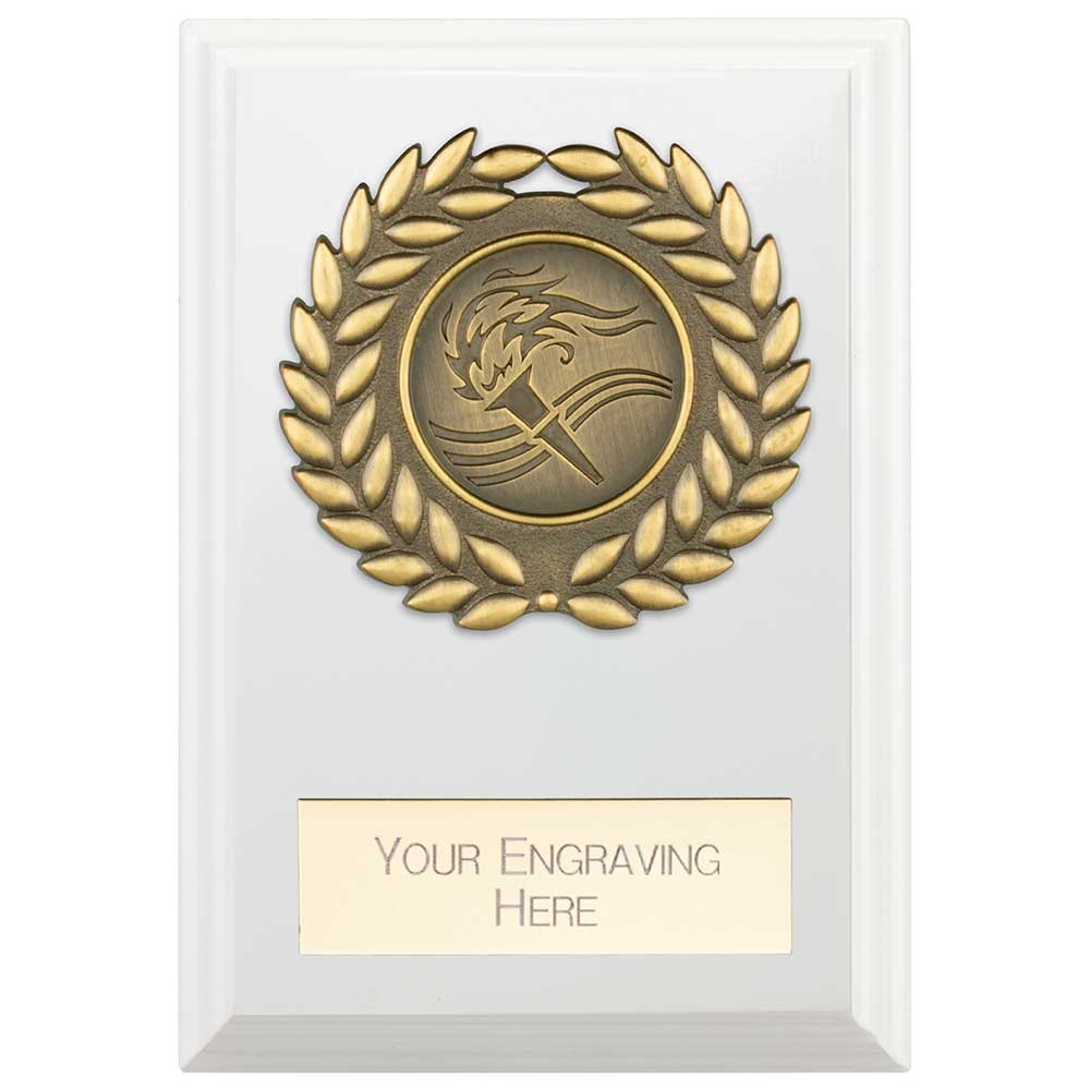 Reward Wreath Presentation Plaque Award Arctic White