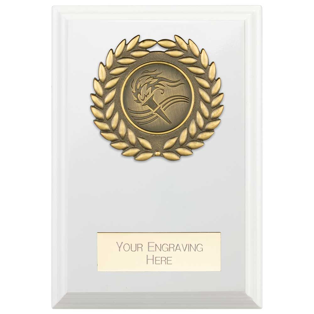 Reward Wreath Presentation Plaque Award Arctic White