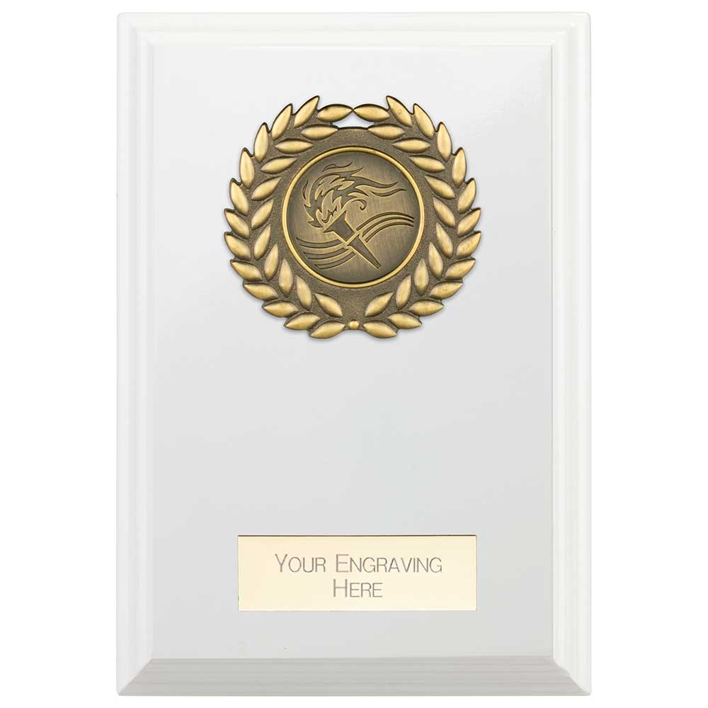 Reward Wreath Presentation Plaque Award Arctic White