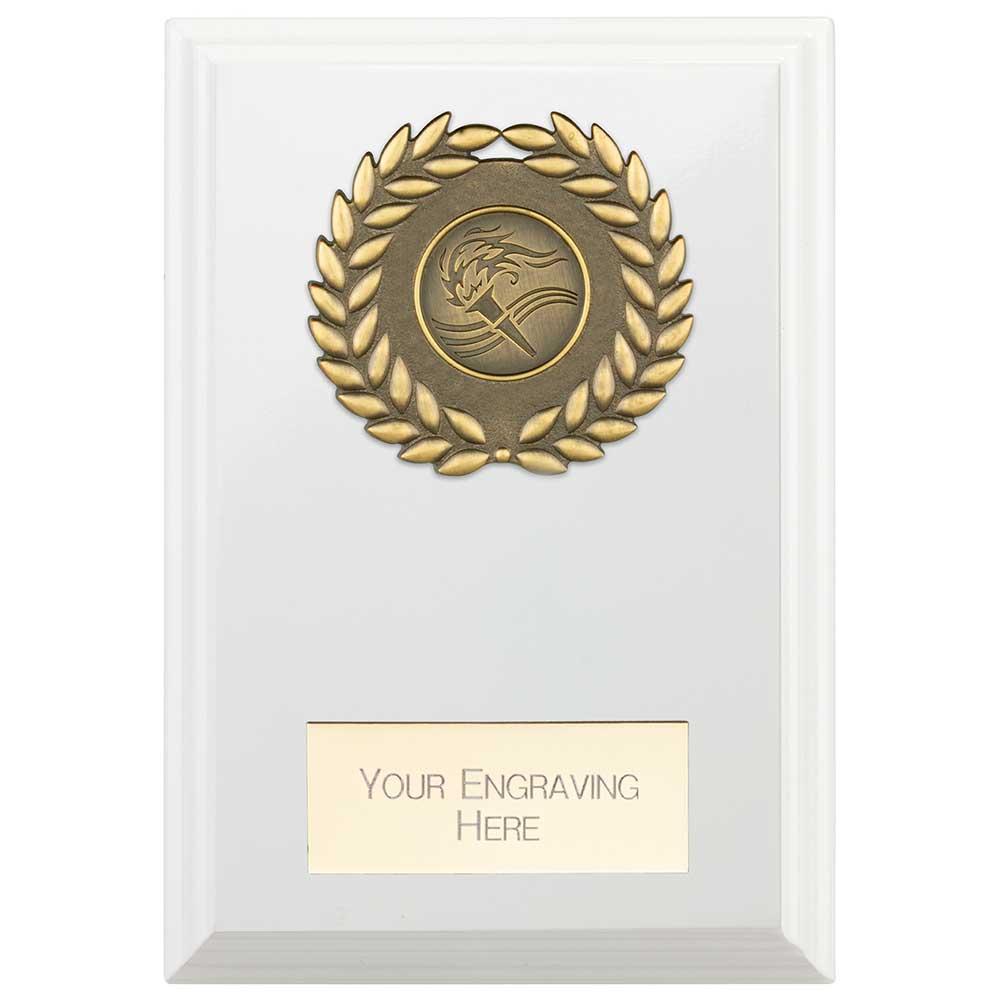Reward Wreath Presentation Plaque Award Arctic White