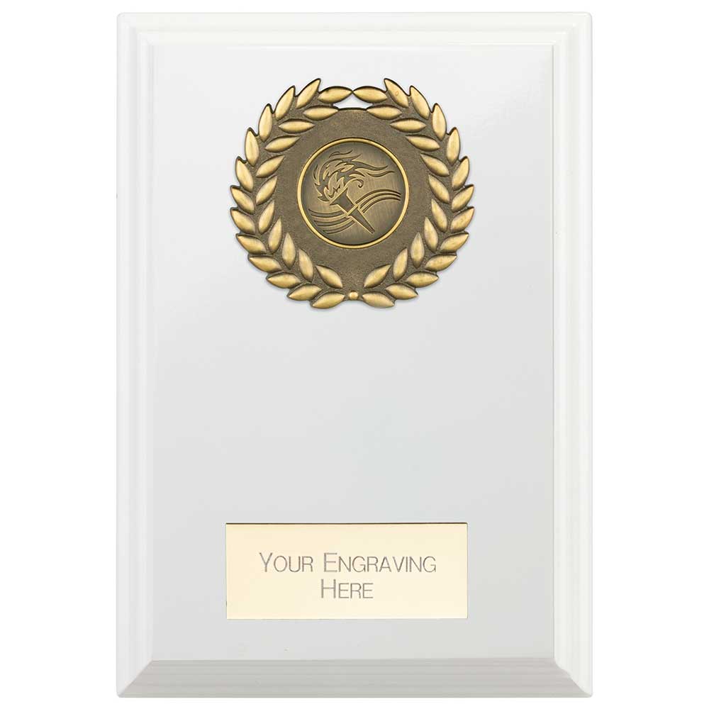 Reward Wreath Presentation Plaque Award Arctic White