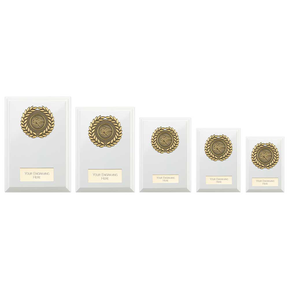 Reward Wreath Presentation Plaque Award Arctic White