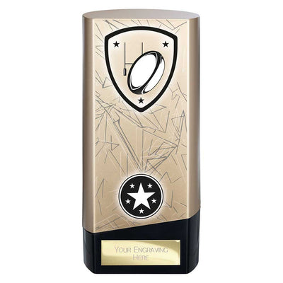 Prime Heavyweight Rugby Trophy Award Gold And Black