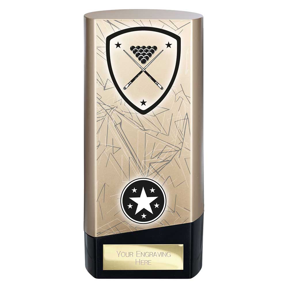 Prime Pool Trophy Heavyweight Award Gold And Black