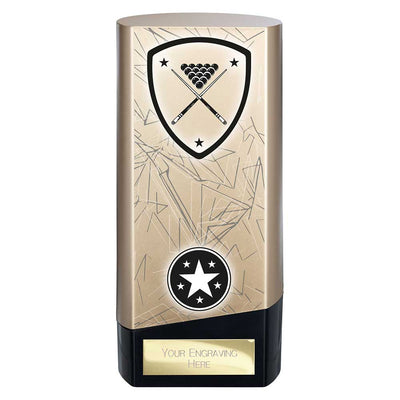 Prime Pool Trophy Heavyweight Award Gold And Black
